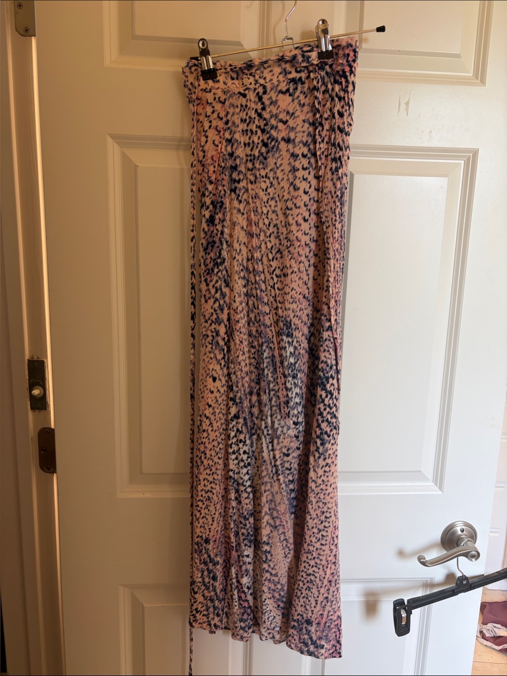 Women’s Pink and Navy Maxi Skirt